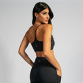 Conjunto Top e Calça Fitness Preto Celebrity HNB TP1593