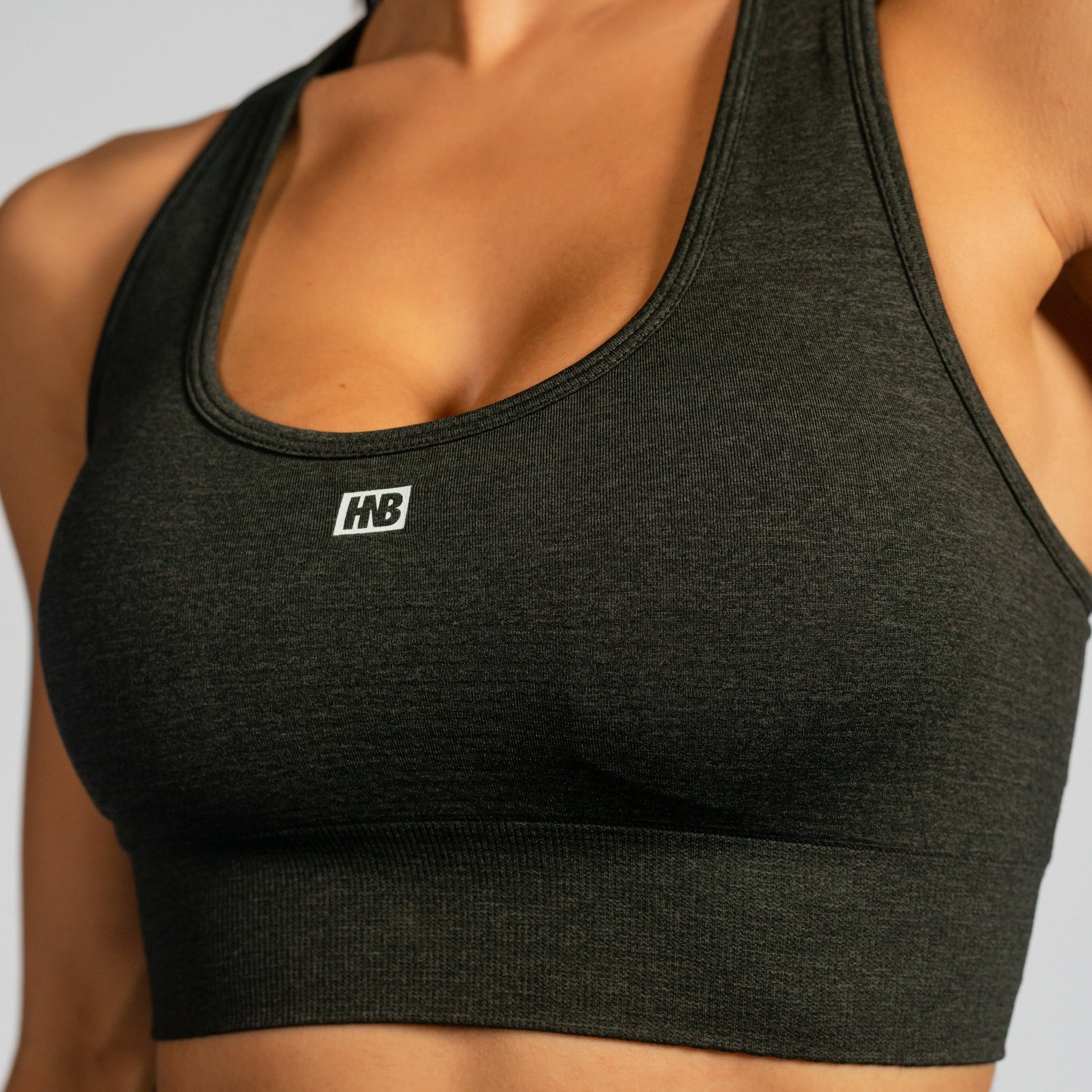 Conjunto Top e Calça Fitness Seamless Mescla Escuro TP1558