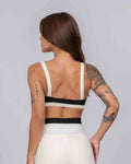 Conjunto Top e Calça Fitness Flow Duo Super Black com Off White