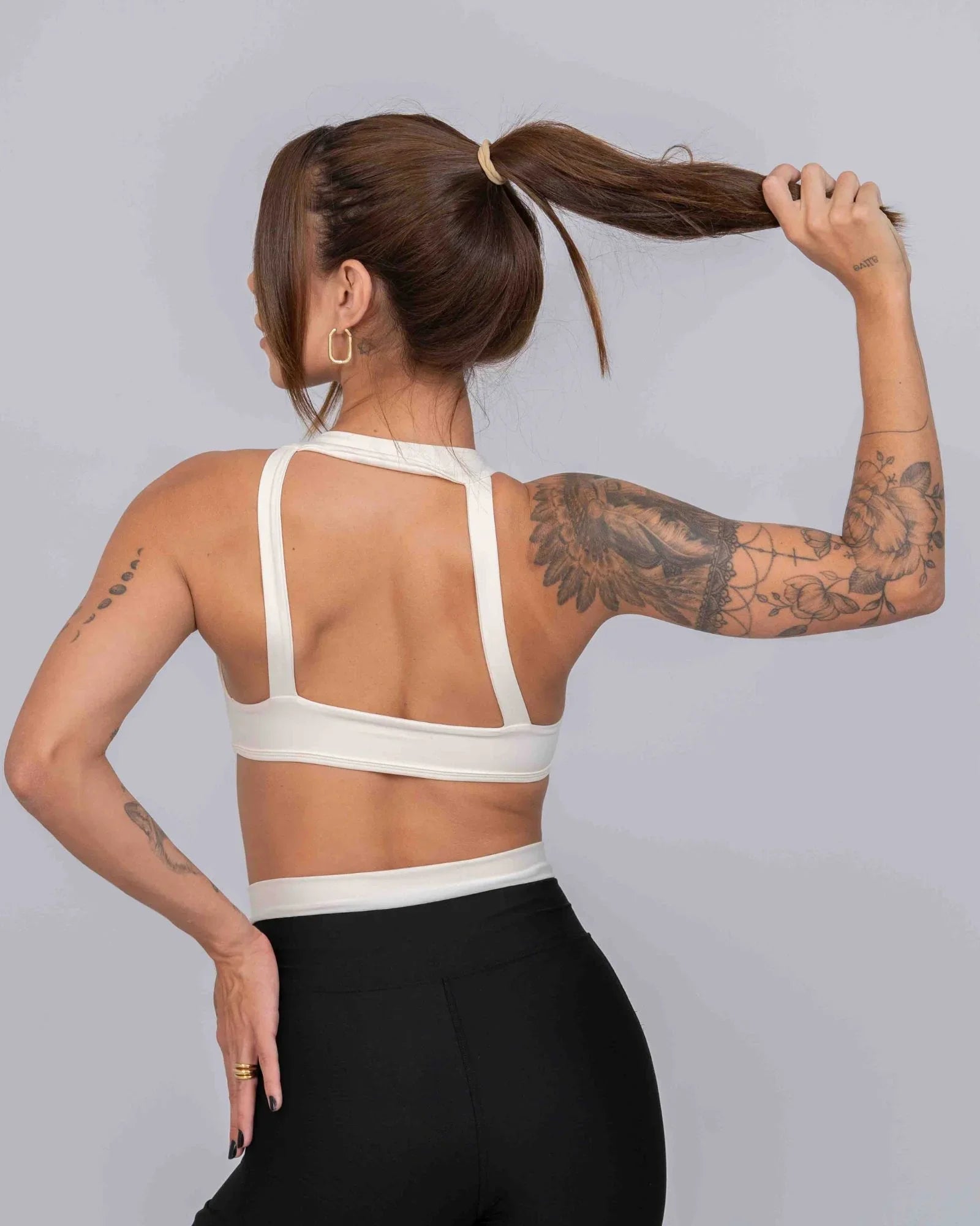 Conjunto Top e Calça Fitness Madu Off White