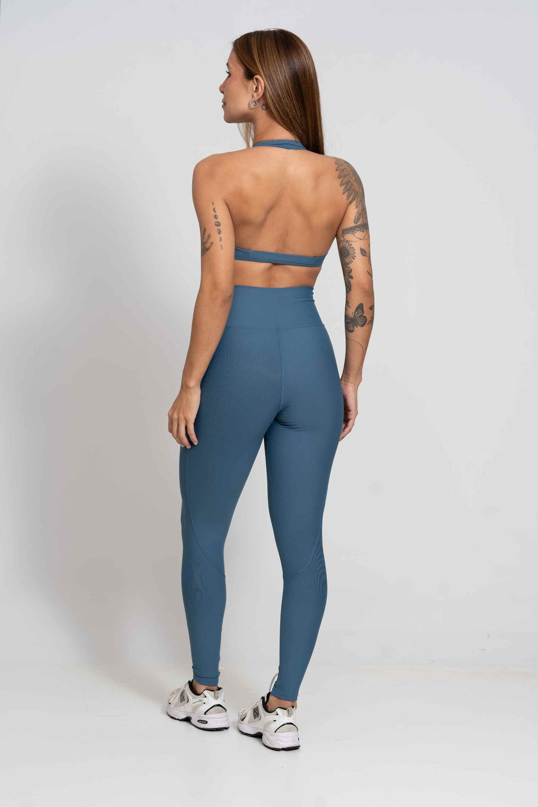 Calça Legging Fitness Compressão Classic Azul Maré