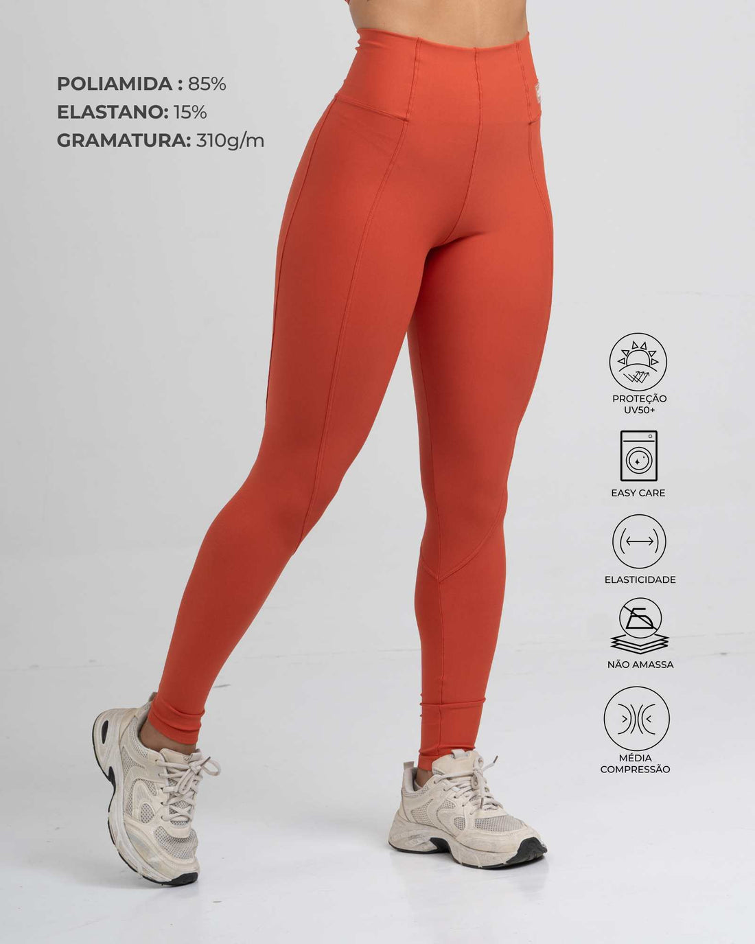 Calça Legging Fitness Compressão Classic Telha
