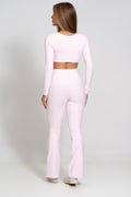 Calça Legging Fitness New Flare Rosa Blush