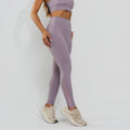 Calça Legging Premium Cós Antômico Superlargo Recorte Texturizado Lilás LG2396