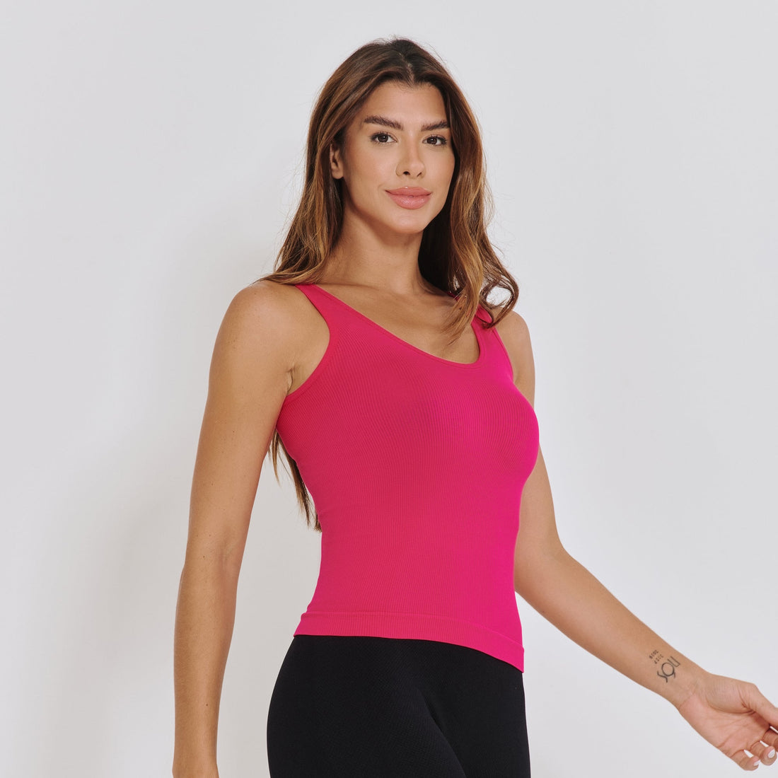 Camiseta Fitness Sem Costura Rosa CT859