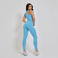 Conjunto Fitness sem Costura Nadador Azul CO424