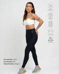 Calça Legging Classic Preta Cintura Alta  Zero Transparência  Compressão Ideal
