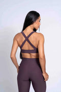 Conjunto Top e Calça Fitness Infinity Ameixa Terrosa