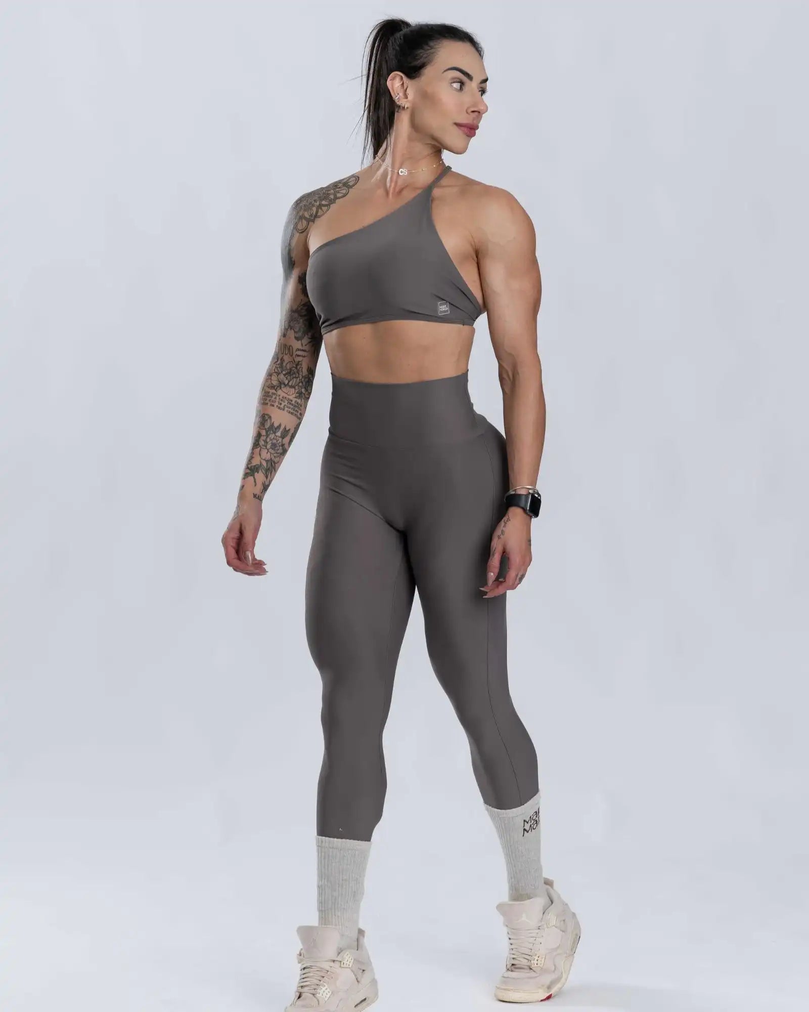Calça legging fitness Confort s/ costura frontal Compressão