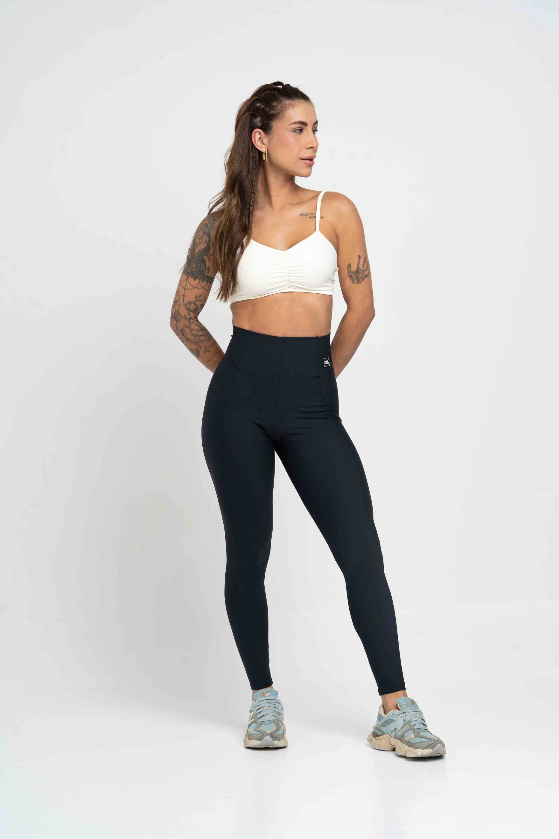 Conjunto Top e Calça Fitness Fresh Off White