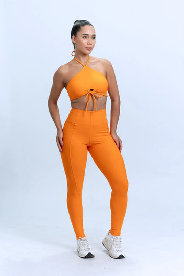 Calça Legging fitness Classic Tangerina compressão
