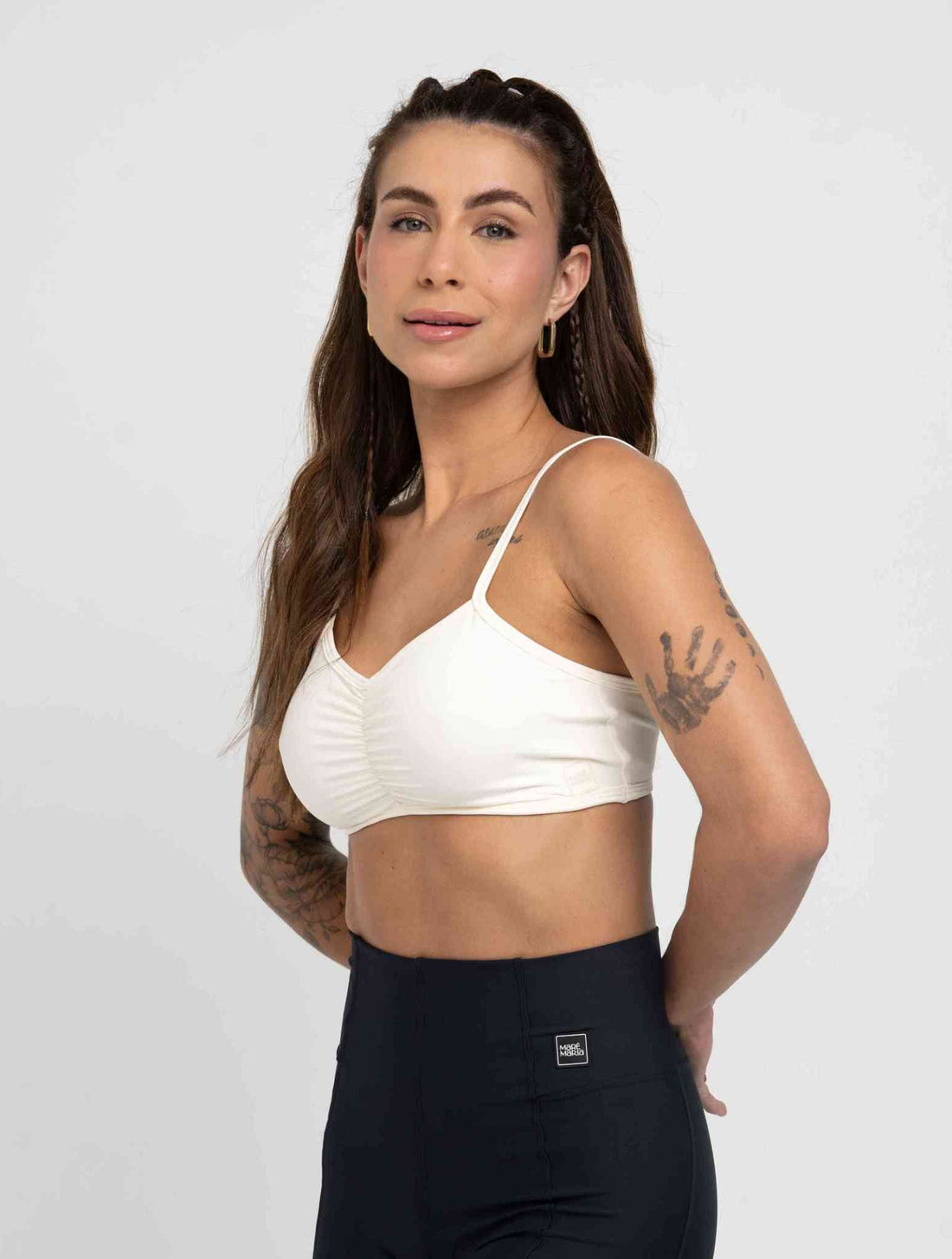 Conjunto Top e Calça Fitness Fresh Off White
