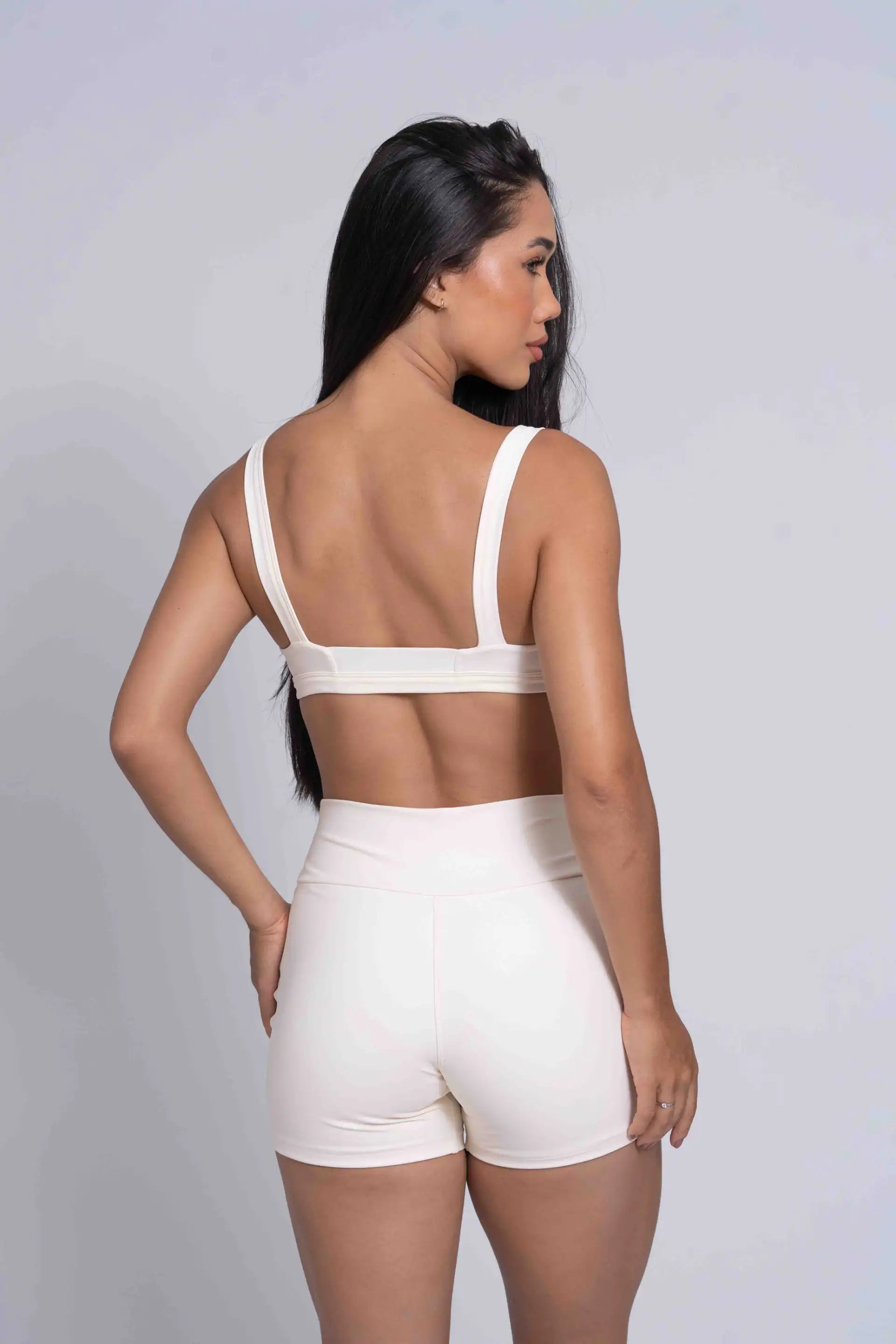 Conjunto Top e Calça Fitness Flow Off White