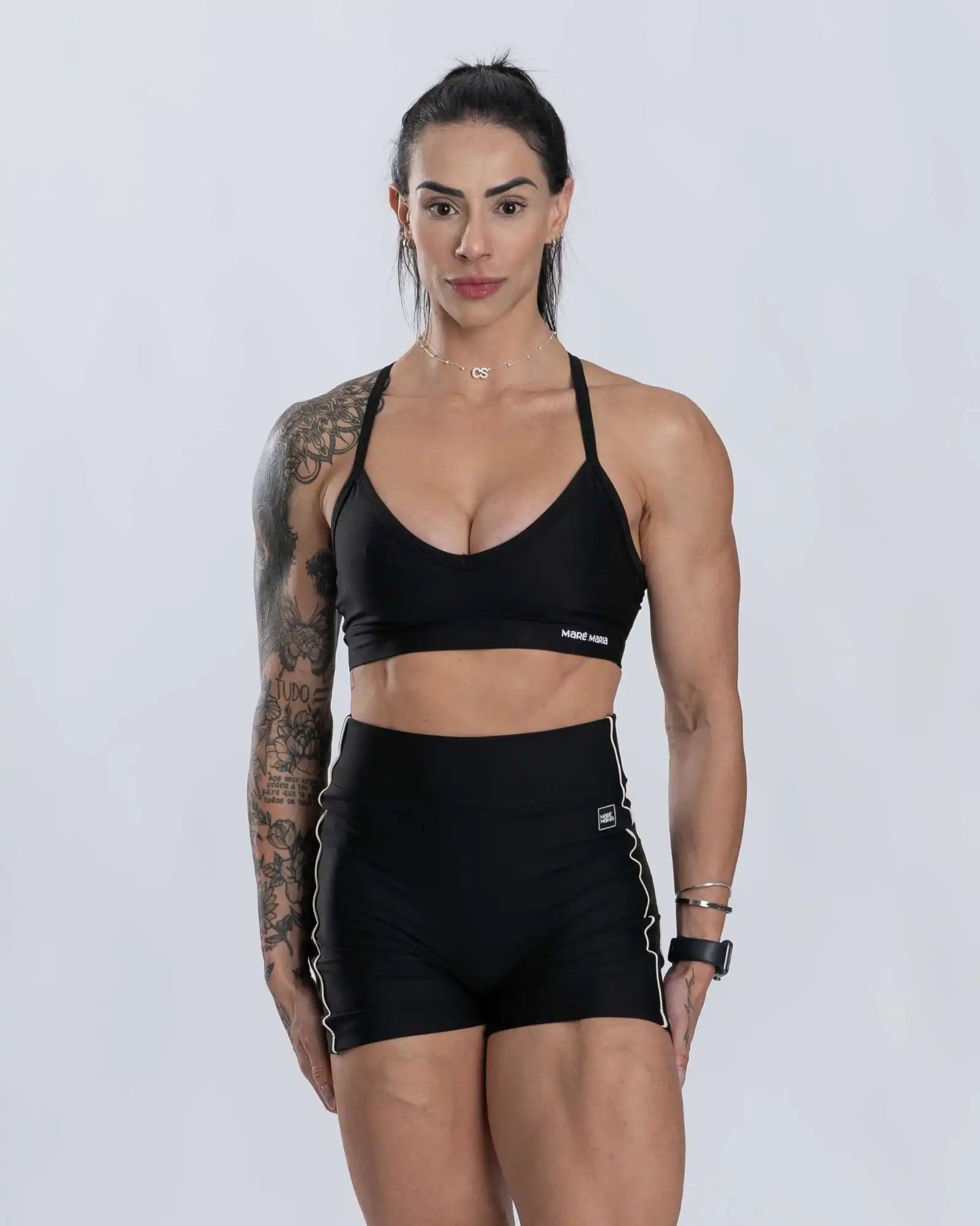 Conjunto Top e Calça Fitness Cross Super Black