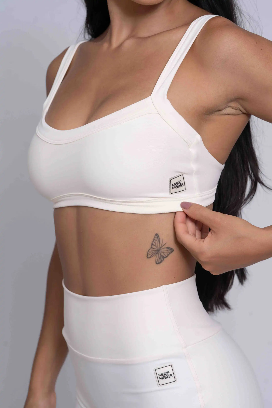 Conjunto Top e Calça Fitness Flow Off White