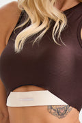 Conjunto Top e Calça Glow Para Yoga Marrom Coffee
