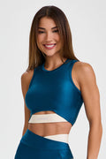 Conjunto Top e Calça Glow Para Yoga Verde Submarine