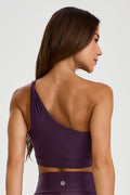 Conjunto Top e Calça Ombro Só Compressão Roxo Figo