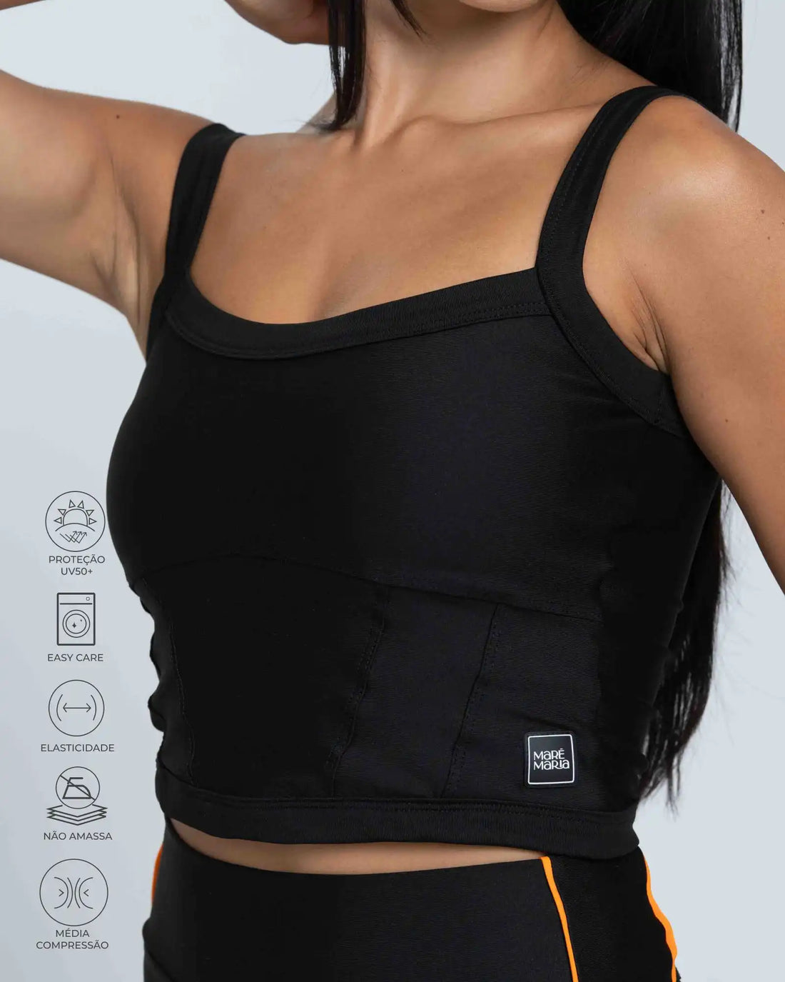 Conjunto Top e Calça Fitness Power Corset Super Black