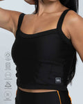 Conjunto Top e Calça Fitness Power Corset Super Black